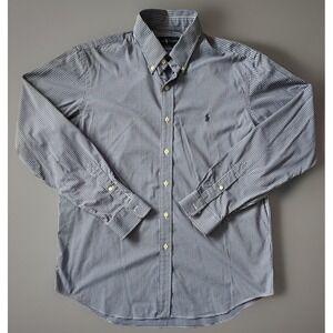 Polo Ralph Lauren Button Up Shirt Blue White Gingham Plaid Pony Logo Large JBHS